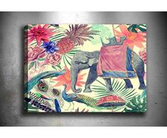 Bonamaison Peinture sur toile, multicolore, 50 x 70 cm - Conçu et fabriqué en Turquie