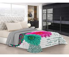 Italian Bed Linen Couette dâÃ©tÃ© âKi-Osaâ avec impression digitale, 100% microfibre, fabriquÃ© en Italie, KIO605, 2 Places