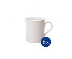 Villeroy & Boch 10-1380-7700 Twist White Lot de 6 tasses Ã cafÃ© intemporelles en porcelaine Blanc Passe au lave-vaisselle 300 ml