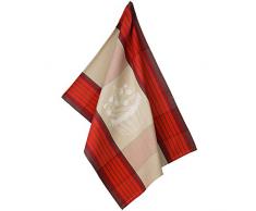 Kela 11755 Frida Torchon de cuisine Motif Cupcake Coton Rouge/Beige 50 x 70 x 1 cm
