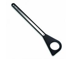 KUHN RIKON 22128 Spatule à Trou Design Line Silicone Noir, 30 x 5,5 x 3 cm