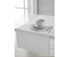 Today - 257551 - Chemin de table Coton - 50 x 150 cm - Blanc (Chantilly/Blanc)