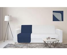 Sogni e Capricci Art-WT-BLU SC/Grigio CHI-60X190 Bande de Protection de siège pour canapé imperméable, 60x190cm, Bleu foncé/Gris Clair, 1 Place