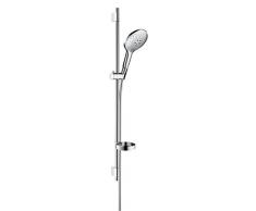 Hansgrohe Ensemble Barre de Douche Raindance avec Douchette Raindance Select S 150 3 Jets Chromé avec Porte-savon et Curseur 27803000