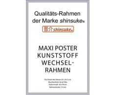 Empire Merchandising GmbH ? Shinsuke Cadre pour Poster 91,5 x 61 cm en Format extÃ©rieur en Plastique, Dimensions : 62 x 93 cm-Argent et Acrylique