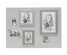 Deknudt Frames S58MN2 Tableau avec 4 Aimants + 3 Cadres Photos ArgentÃ© 30 x 40 cm