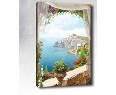 Bonamaison Peinture sur toile, multicolore, 30 x 40 cm - ConÃ§u et fabriquÃ© en Turquie