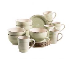 Mäser Série Bel Tempo Ensemble de vaisselle de petit-déjeuner Dans différentes couleurs Vert olive (Bel Tempo Ii).