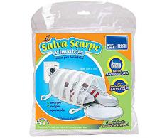 Parodi & Parodi Linge Sac à Laver Chaussures, Nylon, Blanc, 22 x 22 x 3 cm