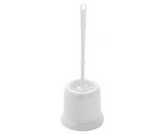 Addis Brosse WC Ronde avec Socle Ouvert Plastique Blanc