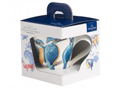 Villeroy & Boch NewWave Caffè Tasse à café Martins-pêcheurs, 300 ml, Hauteur: 11 cm, Porcelaine Premium, Blanc