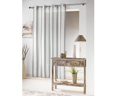 douceur dintÃ©rieur panneau a oeillets 140x240 cm tisse helios gris