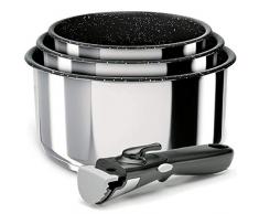 Backen 391504 Set de Casseroles - Inox - 4 PiÃ¨ces - Tous Feux dont Induction