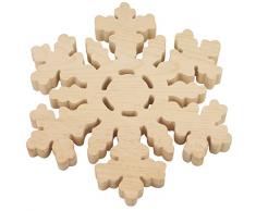 Générique 1720 Dessous de Plat Flocon de Neige, Diamètre: 21,5 Cm, Bois, 0 cm