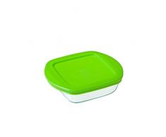 Pyrex 4936456 Cook&store Plat À Four En Verre Carré Avec Avec Couvercle 14x12 Cm