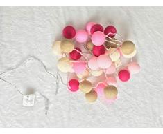 Les Merveilleuses dAugustine - Guirlande lumineuse 50 Boules Bouton de Roses