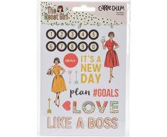 Simple Stories LIcône Reset Girl Stickers, Multicolore