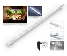LED Universum ledua ql506000 Aquarium Lampe – anti-éclaboussures – 50 cm, 6000 K, 1200 lm 9 W, Plastique, Blanc, 22 x 2.8 x 2.8 cm