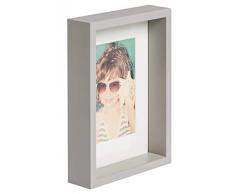 BD ART 15 x 21 cm Box Cadre Photo avec Passe-Partout 10 x 15 cm, Gris Clair