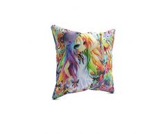 Picanova Coussin dÃ©coratif, Satin, Multicolore, 40 x 40 cm