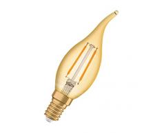OSRAM Vintage Edition 1906 Ampoule LED à Filament | Culot E14 | Forme Flamme Coup de Vent Or Ambrée | Blanc Chaud 2500K | 2,5W (équivalent 22W)