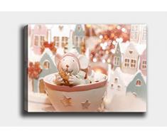 Bonamaison Peinture sur toile, multicolore, 70 x 100 cm - ConÃ§u et fabriquÃ© en Turquie