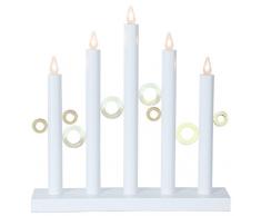 Star 644-05 Chandelier Circle Light, 5 DEL blanc chaud, E10, 1 W, 41 x 40 x 7,5
