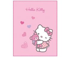 CTI 041813 Hello Kitty Plaid Polaire Polyester Rose 27 x 13 x 13 cm