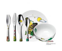 WMF 1294109964 Set de 6 Couverts Enfant, Acier Inoxydable, Multicolore, 40 x 25 x 9,7 cm