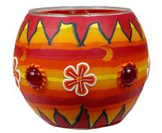 Him CC226 Ãtoile Orange Photophore Verre Multicolore