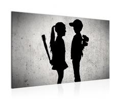 Tableau decoration murale Banksy Street Art Collage - XXL Impression sur Toile Salon Appartment 1 Parties - prÃªt Ã accrocher - 302114a