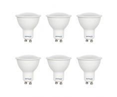 Sigmaled, SPOT LED 5 W, Ãquivalent Ã 40 W, Type GU10, Blanc chaud, 2800K, 400 lumen, angle 100Â°, Lot de 6