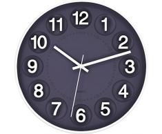 Postershop ZH09885-7638U Horloge Murale, Plastique, Grey Blue, 25 x 25 x 4 cm