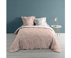 douceur dintérieur parure 3 pièces 260x240 cm veggy rose/or rose