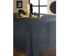 CALITEX Nappe Effet Soie Noir Ovale 180x240 CM