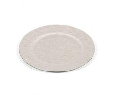 Decoris AAS4063435 Assiette de PrÃ©sentation, Plastique, ArgentÃ©, 34 X 13