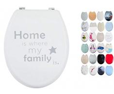 MSV Abattant WC, Bois, Blanc, 42.5Â x 36.5Â x 3Â cm, 66Â piÃ¨ces