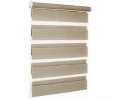 Rollmaxxx Store Enrouleur Standard Laisse Passer la lumiÃ¨re latÃ©rale, Polyester Acier ABS, Marron Clair, 70 x 220 cm