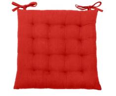 Thedecofactory Galette de Chaise, Coton, Rouge, 40x40x6 cm
