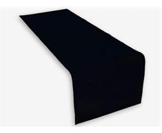 1 x Chemin de table en couleur noir 45x150 cm 100% coton 285 gr/qm. Excellent qualité. Produit de marque Lemos-Home.