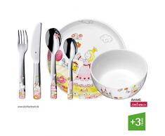 WMF Prinzessin Anneli Set de 6 Couverts Enfant, Acier Inoxydable, Multicolore, 40 x 25 x 10 cm