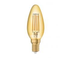 Osram Vintage Edition 1906 Ampoule LED Ã Filament - Culot E14 - Forme Flamme Or AmbrÃ©e - Blanc Chaud 2500K - 4,5W (Ãquivalent 36W)