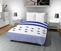 Intemporel Couette ImprimÃ©e 240x220 cm Colibri, Polyester, Bleu, 240x220 cm