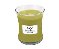 Woodwick 92056 Bougie Le Panier des Pommes, Ovale, Verre, Vert, 9,6 x 9,5 x 11,6 cm