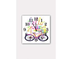 Bonamaison Horloge Murale en MDF, Multicolore, 30 x 30 cm