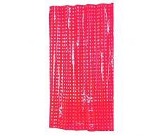 MSV 141043 Rideau de Douche PVC + Plastique PolypropylÃ¨ne Rouge 12 anneau inclus180 x 200 x 0,1 cm