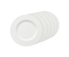 Villeroy & Boch Royal Assiette plate en porcelaine Bone 27 cm, Porcelaine, Blanc., 6er Sets