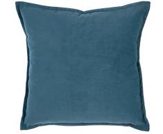 HomeMaison Coussin Uni Déhoussable, Polyester, Bleu, 45x45 cm