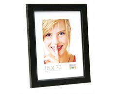 Deknudt Frames S45DK2 Cadre Photo avec Filet Bois Noir 10 x 15 cm