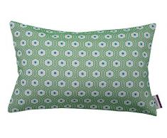 Tom Tailor 564126 T-Retro Squares Housse de Coussin Coton/Polyester Vert 50 x 30 x 1 cm